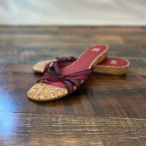 Gap red and blue slip-on sandles